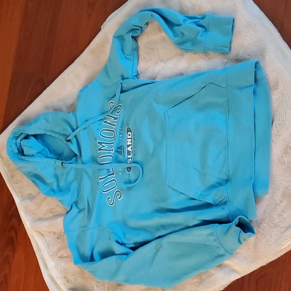 Light-weight blue hooded sweatshirt- size medium. - Picture 1 of 4
